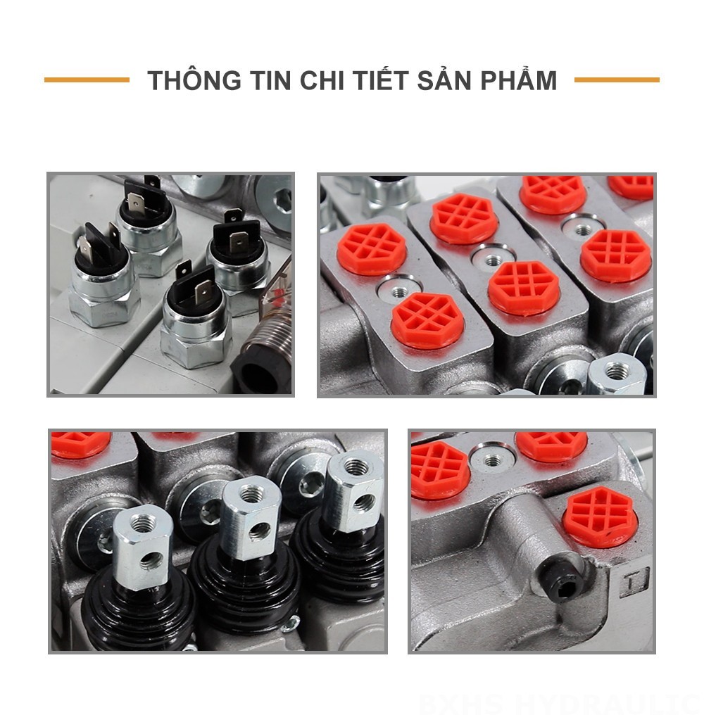Cầu dao vi mô SD6 Điều khiển thủ công Xy lanh 3 Van định hướng phân đoạn